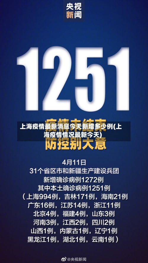 上海疫情最新消息今天新增多少例(上海疫情情况最新今天)