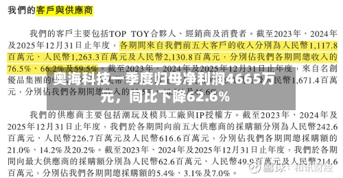 奥海科技一季度归母净利润4665万元，同比下降62.6%-第3张图片