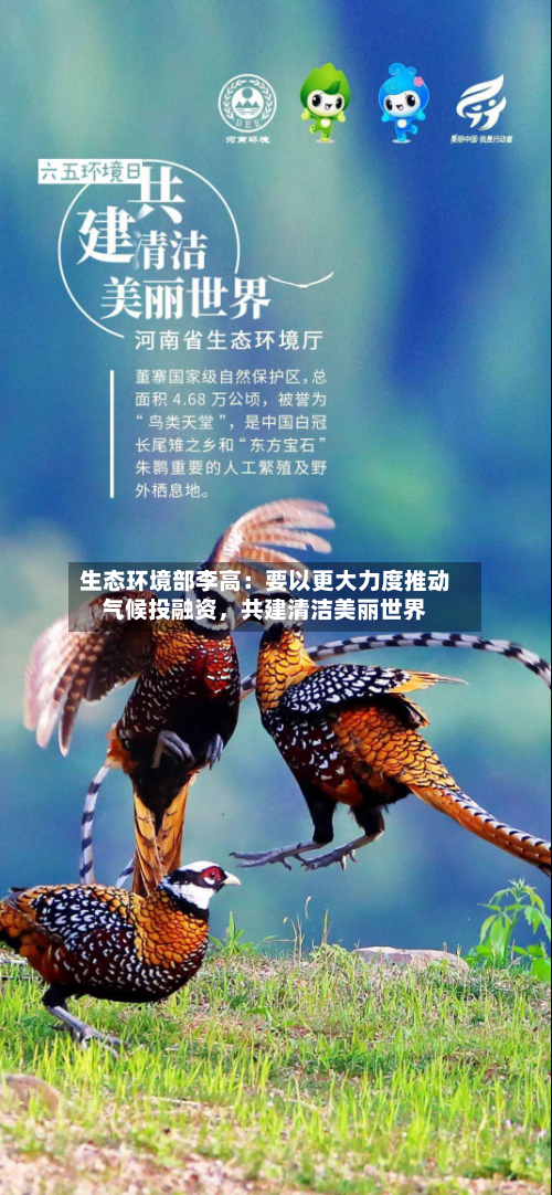 生态环境部李高：要以更大力度推动气候投融资	，共建清洁美丽世界-第3张图片