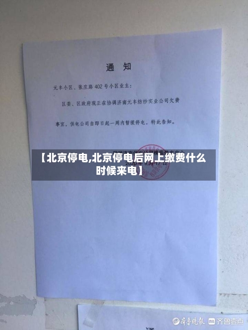 【北京停电,北京停电后网上缴费什么时候来电】-第2张图片