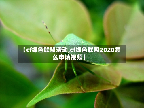 【cf绿色联盟活动,cf绿色联盟2020怎么申请视频】-第2张图片