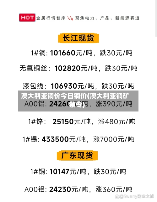 澳大利亚铜价今日铜价(澳大利亚铜矿禁令)