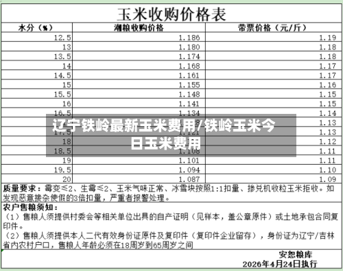 辽宁铁岭最新玉米费用/铁岭玉米今日玉米费用