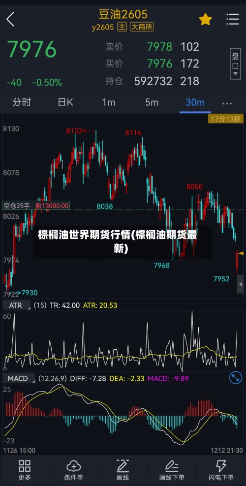 棕榈油世界期货行情(棕榈油期货最新)
