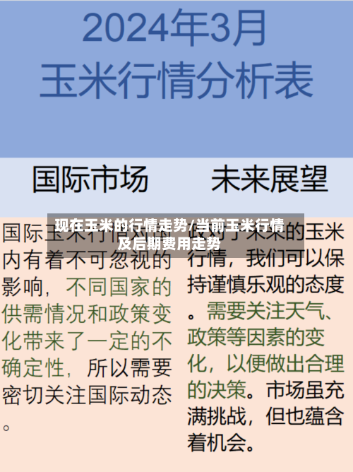 现在玉米的行情走势/当前玉米行情及后期费用走势-第3张图片