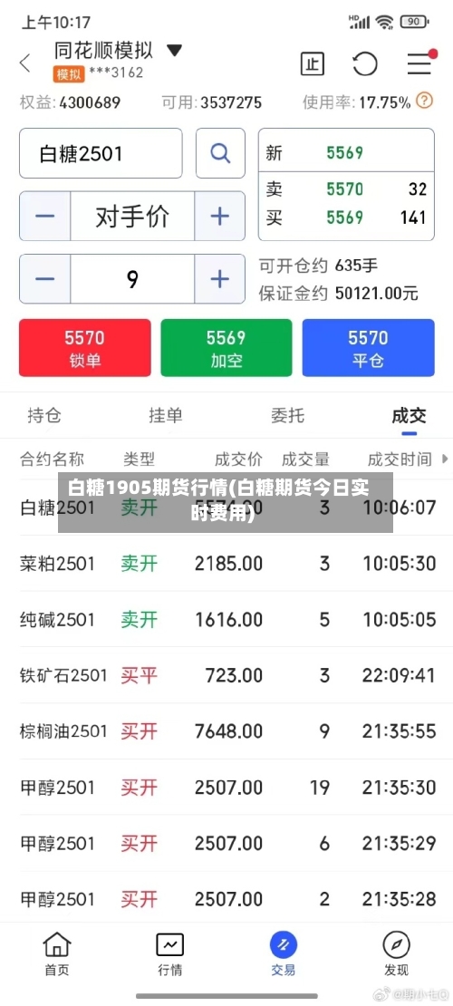 白糖1905期货行情(白糖期货今日实时费用)-第2张图片