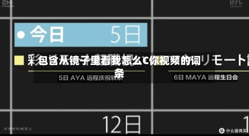 包含从镜子里看我怎么C你视频的词条-第2张图片