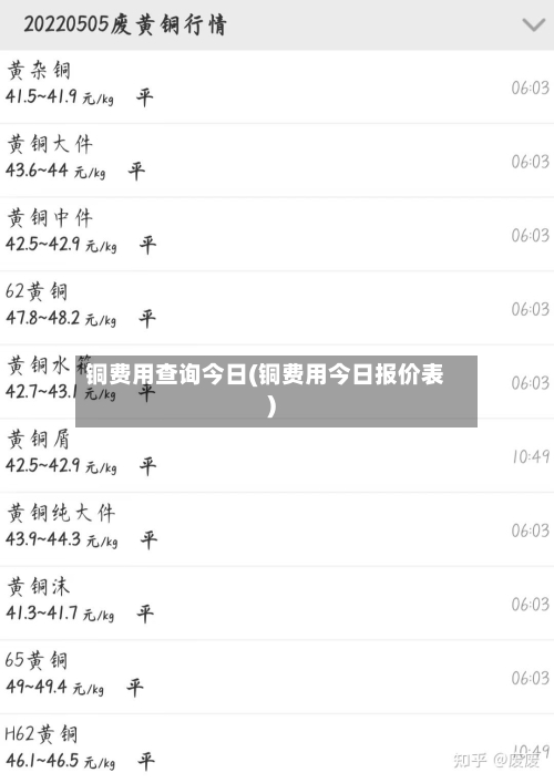 铜费用查询今日(铜费用今日报价表)-第3张图片