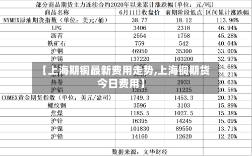 【上海期铜最新费用走势,上海铜期货今日费用】-第2张图片