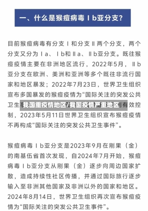 我国重疫情地区/我国疫情严重地区