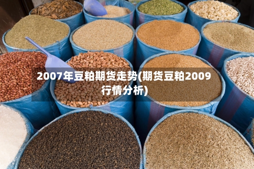2007年豆粕期货走势(期货豆粕2009行情分析)