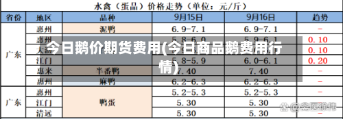 今日鹅价期货费用(今日商品鹅费用行情)-第3张图片