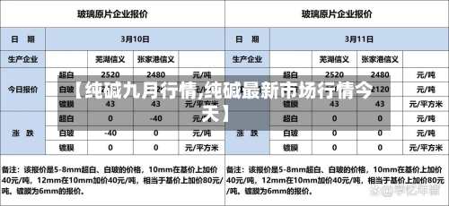 【纯碱九月行情,纯碱最新市场行情今天】