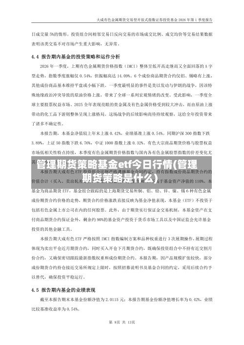 管理期货策略基金etf今日行情(管理期货策略是什么)