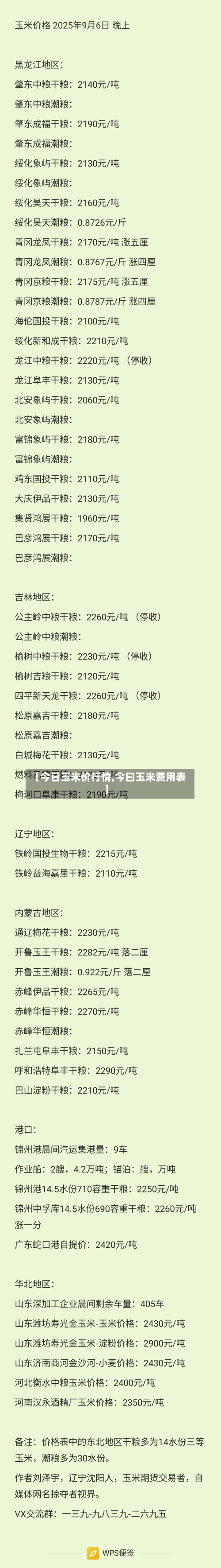 【今日玉米价行情,今曰玉米费用表】-第3张图片