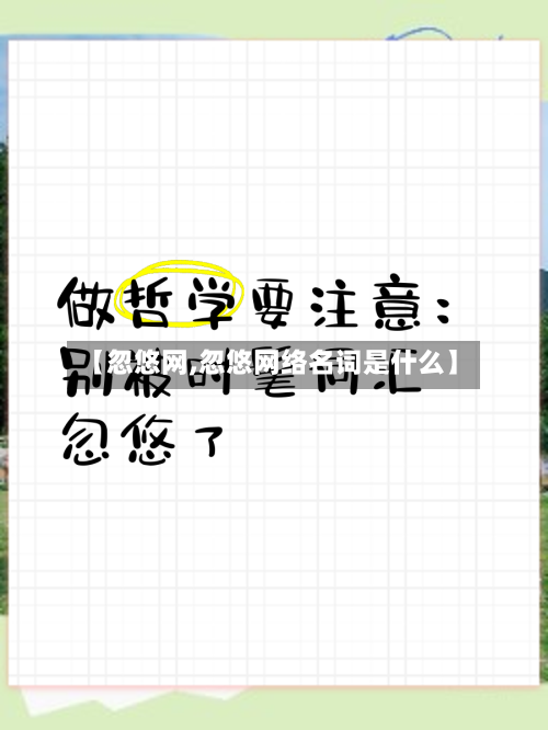 【忽悠网,忽悠网络名词是什么】