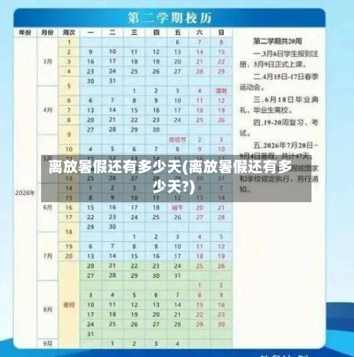 离放暑假还有多少天(离放暑假还有多少天?)