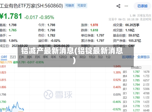 铝减产最新消息(铝锭最新消息)