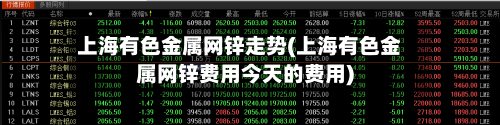 上海有色金属网锌走势(上海有色金属网锌费用今天的费用)