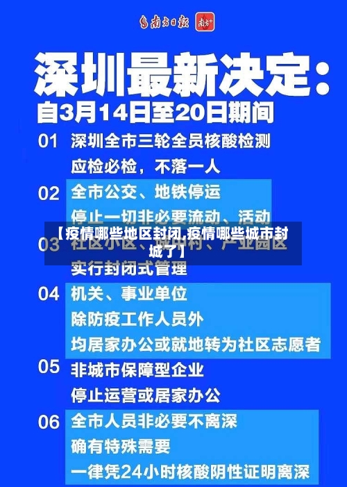 【疫情哪些地区封闭,疫情哪些城市封城了】-第2张图片