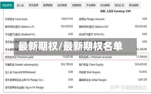 最新期权/最新期权名单