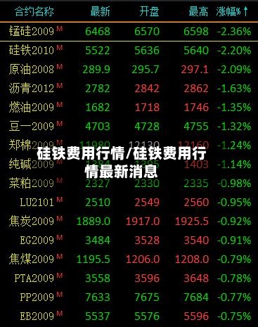 硅铁费用行情/硅铁费用行情最新消息-第2张图片