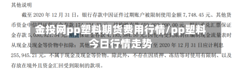 金投网pp塑料期货费用行情/pp塑料今日行情走势