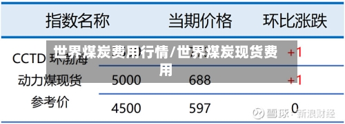 世界煤炭费用行情/世界煤炭现货费用-第2张图片