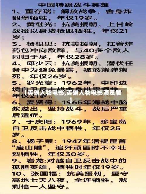【英雄人物电影,英雄人物电影演员表】-第2张图片