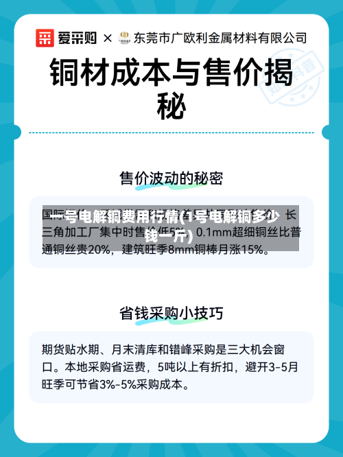 一号电解铜费用行情(1号电解铜多少钱一斤)