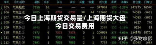 今日上海期货交易量/上海期货大盘今日交易费用