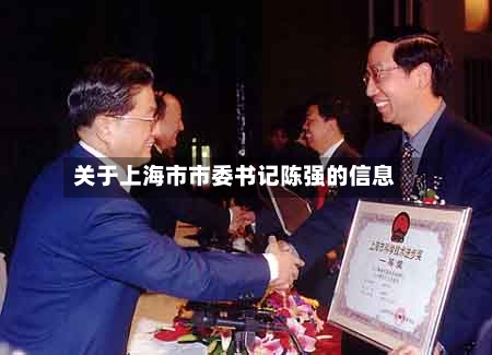 关于上海市市委书记陈强的信息-第2张图片