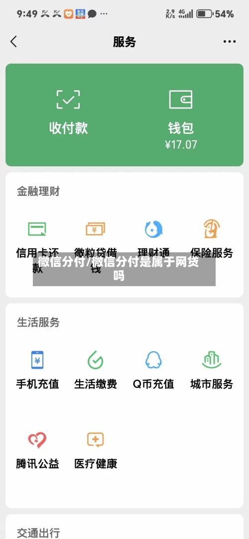 微信分付/微信分付是属于网贷吗
