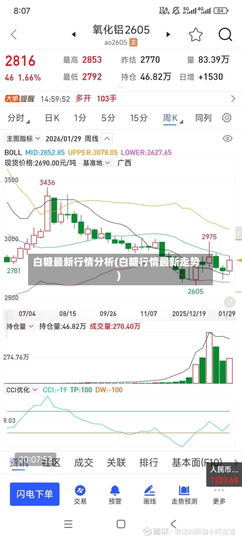 白糖最新行情分析(白糖行情最新走势)