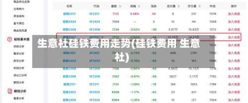 生意社硅铁费用走势(硅铁费用 生意社)-第2张图片