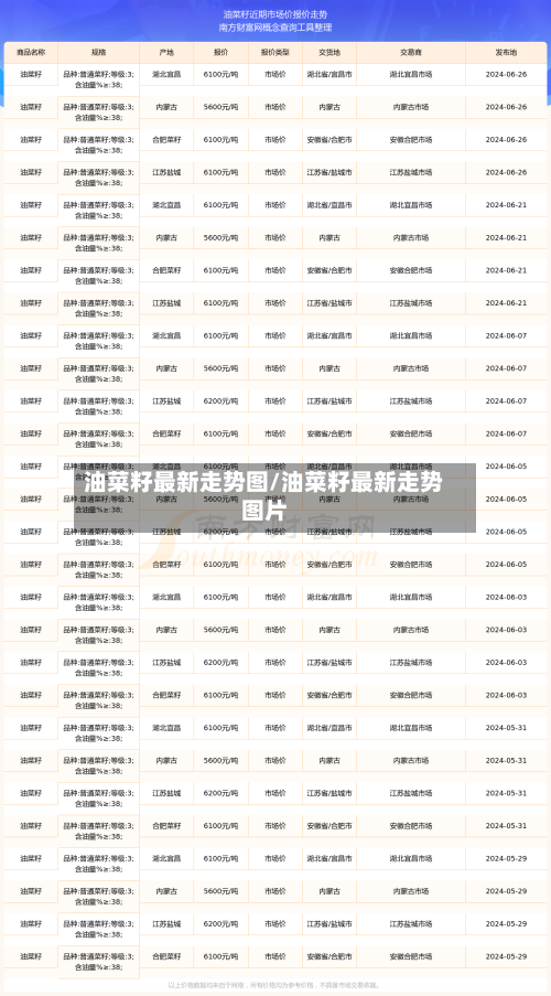 油菜籽最新走势图/油菜籽最新走势图片-第2张图片