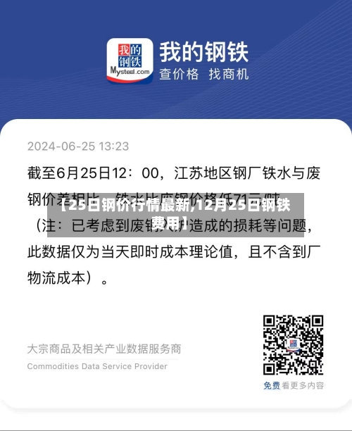 【25日钢价行情最新,12月25日钢铁费用】