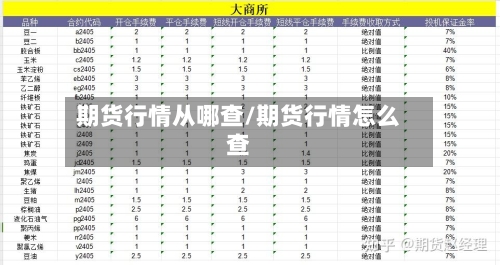 期货行情从哪查/期货行情怎么查