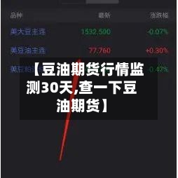 【豆油期货行情监测30天,查一下豆油期货】