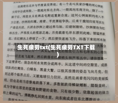生死疲劳txt(生死疲劳TXT下载)