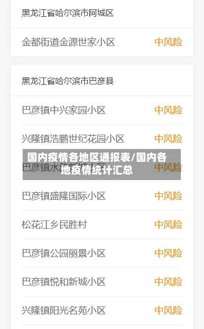 国内疫情各地区通报表/国内各地疫情统计汇总