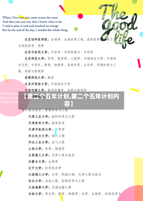 【第二个五年计划,第二个五年计划内容】