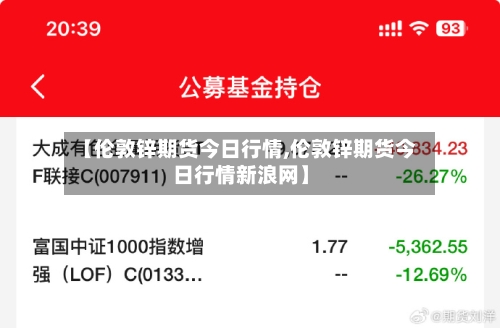 【伦敦锌期货今日行情,伦敦锌期货今日行情新浪网】