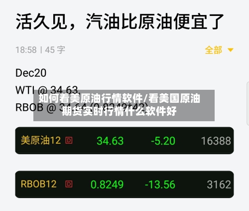 如何看美原油行情软件/看美国原油期货实时行情什么软件好