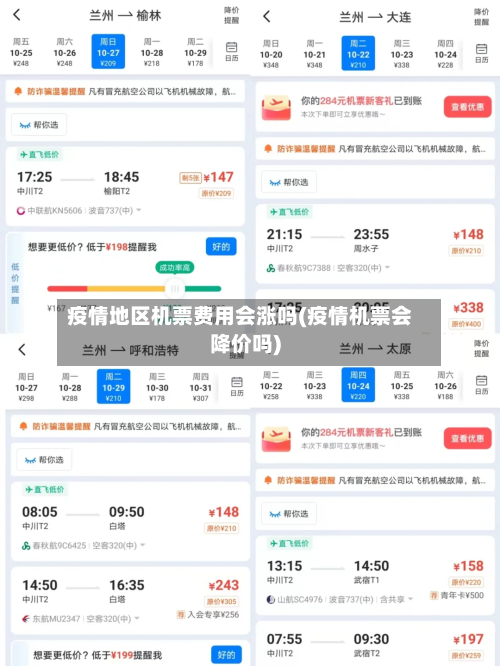 疫情地区机票费用会涨吗(疫情机票会降价吗)-第3张图片