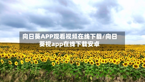 向日葵APP观看视频在线下载/向日葵视app在线下载安卓-第3张图片