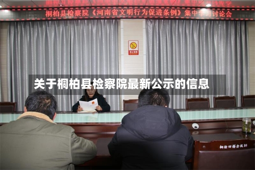 关于桐柏县检察院最新公示的信息-第3张图片