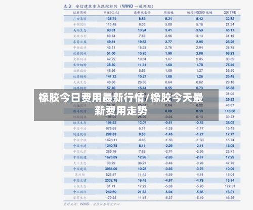 橡胶今日费用最新行情/橡胶今天最新费用走势-第2张图片