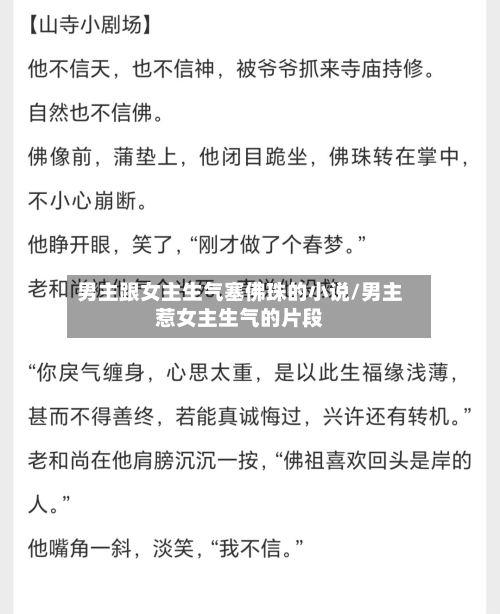 男主跟女主生气塞佛珠的小说/男主惹女主生气的片段-第3张图片