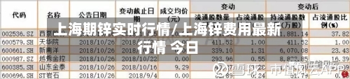 上海期锌实时行情/上海锌费用最新行情 今日